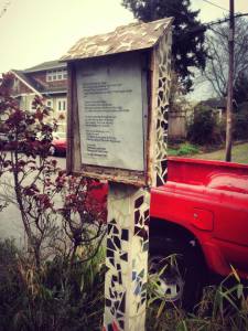 Urban Poetry Box With Tile Ornamentation