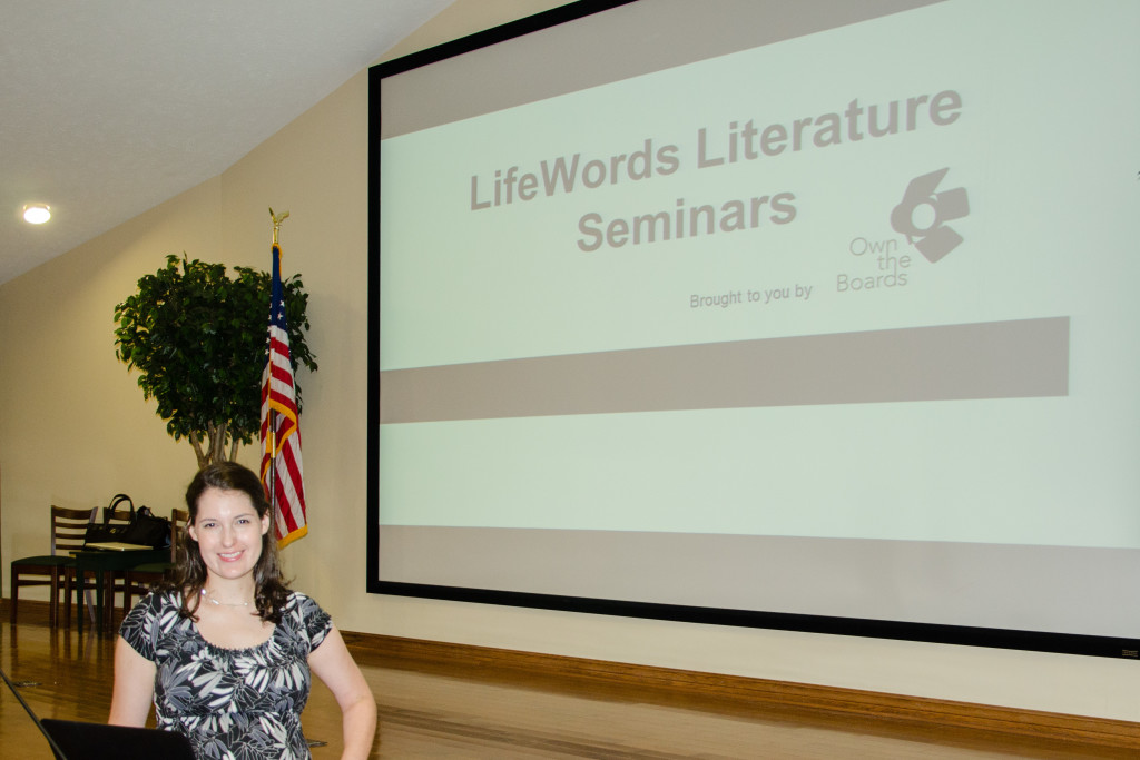 Dr. Laura Keigan hosts information meeting at Sherrill Hills Retirement Community. 